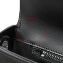 グッチ GUCCI ダブルGプレート 739721 ブラック レザー 2WAYバッグ シルバー金具 黒 ショルダー 斜め掛け クラッチ