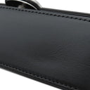 グッチ GUCCI ダブルGプレート 739721 ブラック レザー 2WAYバッグ シルバー金具 黒 ショルダー 斜め掛け クラッチ