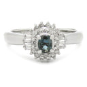 ノンブランド NON BRAND アレキサンドライト ダイヤリング プラチナシルバー Pt900 アレキサンドライト ダイヤモンド リング 指輪 ソーティング 10号