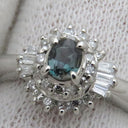 ノンブランド NON BRAND アレキサンドライト ダイヤリング プラチナシルバー Pt900 アレキサンドライト ダイヤモンド リング 指輪 ソーティング 10号