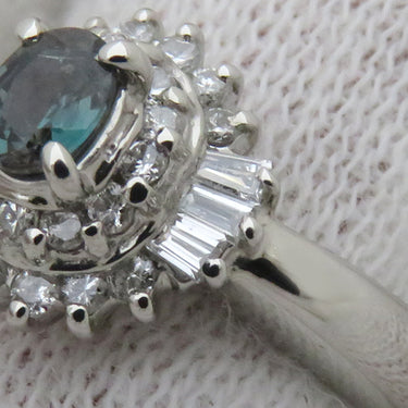 ノンブランド NON BRAND アレキサンドライト ダイヤリング プラチナシルバー Pt900 アレキサンドライト ダイヤモンド リング 指輪 ソーティング 10号