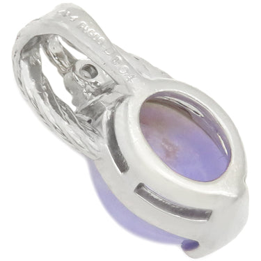 ノンブランド NON BRAND ラベンダーヒスイ プラチナシルバー Pt900 ラベンダー翡翠 ダイヤモンド ペンダントトップ 翡翠 紫