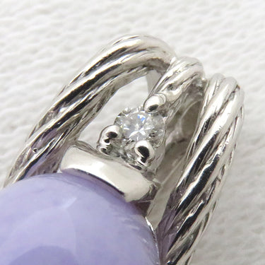 ノンブランド NON BRAND ラベンダーヒスイ プラチナシルバー Pt900 ラベンダー翡翠 ダイヤモンド ペンダントトップ 翡翠 紫