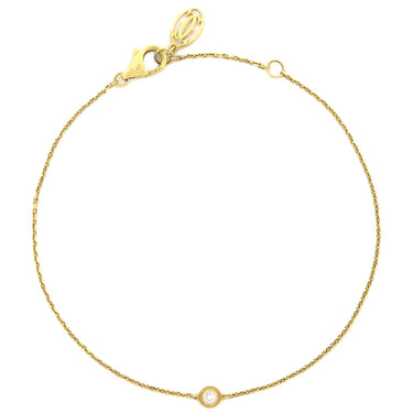 カルティエ Cartier ダムール XS B6045617 イエローゴールド K18YG ダイヤモンド ブレスレット 1Pダイヤ 一粒 750 18K 18金