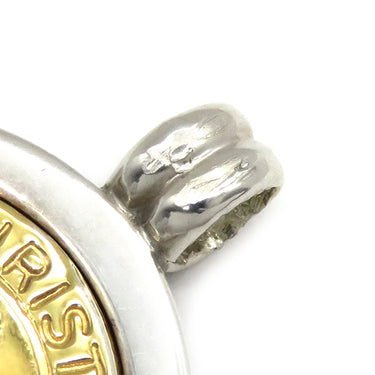 ティファニー Tiffany & Co セント クリストファー コイン イエローゴールドXシルバー K18YG シルバー925 ペンダントトップ 750AU AG925