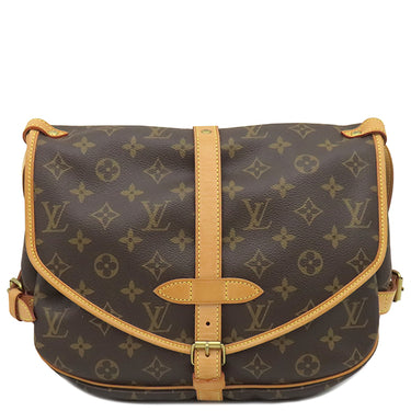 ルイヴィトン LOUIS VUITTON ソミュール 30 M42256 モノグラム モノグラムキャンバス ショルダーバッグ ゴールド金具 茶 斜め掛け