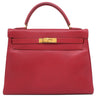 エルメス HERMES ケリー32 内縫い ルージュヴィフ クシュベル 2WAYバッグ ゴールド金具 赤 ハンドバッグ ショルダー
