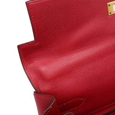 エルメス HERMES ケリー32 内縫い ルージュヴィフ クシュベル 2WAYバッグ ゴールド金具 赤 ハンドバッグ ショルダー