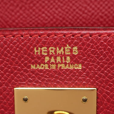 エルメス HERMES ケリー32 内縫い ルージュヴィフ クシュベル 2WAYバッグ ゴールド金具 赤 ハンドバッグ ショルダー