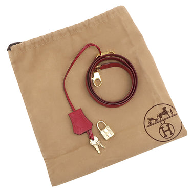 エルメス HERMES ケリー32 内縫い ルージュヴィフ クシュベル 2WAYバッグ ゴールド金具 赤 ハンドバッグ ショルダー