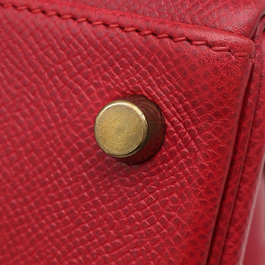エルメス HERMES ケリー32 内縫い ルージュヴィフ クシュベル 2WAYバッグ ゴールド金具 赤 ハンドバッグ ショルダー