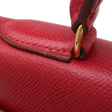 エルメス HERMES ケリー32 内縫い ルージュヴィフ クシュベル 2WAYバッグ ゴールド金具 赤 ハンドバッグ ショルダー
