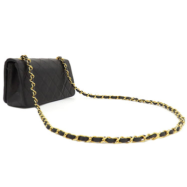 シャネル CHANEL マトラッセ フルフラップ ミニ ブラック ラムスキン ショルダーバッグ ゴールド金具 黒 チェーンショルダ― ココマーク