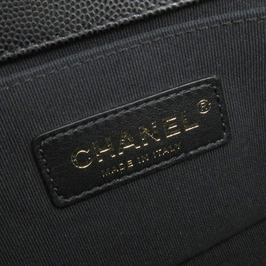 シャネル CHANEL ボーイシャネル ミニ チェーンショルダー A67085 ブラック キャビアスキン ショルダーバッグ ゴールド金具 黒