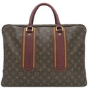 ルイヴィトン LOUIS VUITTON アントラシット ポルト ドギュマン M95531 モノグラム×レッド モノグラムキャンバス ビジネスバッグ ゴールド金具 茶 ブリーフケース ネームタグ・鍵1本欠品