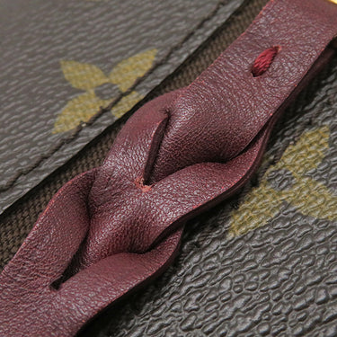 ルイヴィトン LOUIS VUITTON アントラシット ポルト ドギュマン M95531 モノグラム×レッド モノグラムキャンバス ビジネスバッグ ゴールド金具 茶 ブリーフケース ネームタグ・鍵1本欠品