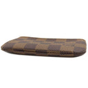 ルイヴィトン LOUIS VUITTON カードキーケース ポシェット クレ N62658 ダミエエベヌ ダミエキャンバス コインケース ゴールド金具 茶 キーチェーン付き