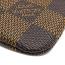 ルイヴィトン LOUIS VUITTON カードキーケース ポシェット クレ N62658 ダミエエベヌ ダミエキャンバス コインケース ゴールド金具 茶 キーチェーン付き