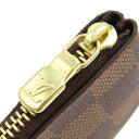 ルイヴィトン LOUIS VUITTON カードキーケース ポシェット クレ N62658 ダミエエベヌ ダミエキャンバス コインケース ゴールド金具 茶 キーチェーン付き