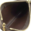 ルイヴィトン LOUIS VUITTON カードキーケース ポシェット クレ N62658 ダミエエベヌ ダミエキャンバス コインケース ゴールド金具 茶 キーチェーン付き