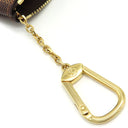ルイヴィトン LOUIS VUITTON カードキーケース ポシェット クレ N62658 ダミエエベヌ ダミエキャンバス コインケース ゴールド金具 茶 キーチェーン付き