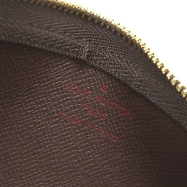 ルイヴィトン LOUIS VUITTON カードキーケース ポシェット クレ N62658 ダミエエベヌ ダミエキャンバス コインケース ゴールド金具 茶 キーチェーン付き
