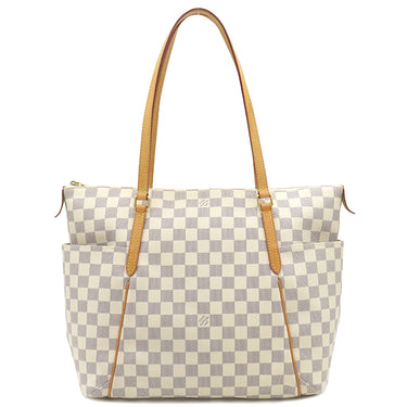ルイヴィトン LOUIS VUITTON トータリー MM N41279 ダミエアズール ダミエアズールキャンバス トートバッグ ゴールド金具 白