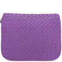 ボッテガヴェネタ BOTTEGA VENETA イントレチャート パープル レザー ショルダーバッグ ガンメタル金具 紫