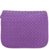 ボッテガヴェネタ BOTTEGA VENETA イントレチャート パープル レザー ショルダーバッグ ガンメタル金具 紫