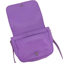 ボッテガヴェネタ BOTTEGA VENETA イントレチャート パープル レザー ショルダーバッグ ガンメタル金具 紫