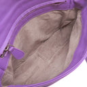 ボッテガヴェネタ BOTTEGA VENETA イントレチャート パープル レザー ショルダーバッグ ガンメタル金具 紫