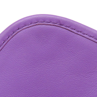 ボッテガヴェネタ BOTTEGA VENETA イントレチャート パープル レザー ショルダーバッグ ガンメタル金具 紫