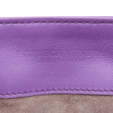 ボッテガヴェネタ BOTTEGA VENETA イントレチャート パープル レザー ショルダーバッグ ガンメタル金具 紫