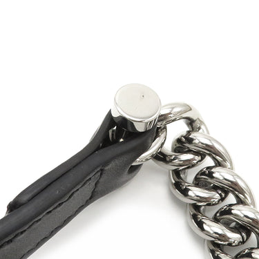 グッチ GUCCI ダブルGプレート 739721 ブラック レザー 2WAYバッグ シルバー金具 黒 ショルダー クラッチ