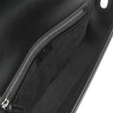 グッチ GUCCI ダブルGプレート 739721 ブラック レザー 2WAYバッグ シルバー金具 黒 ショルダー クラッチ