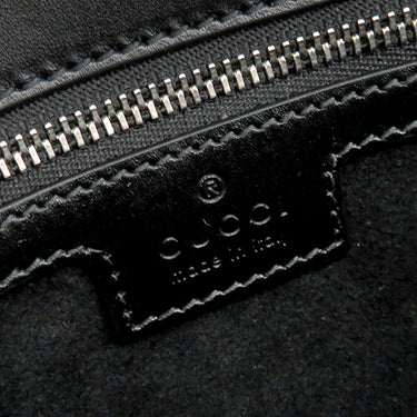 グッチ GUCCI ダブルGプレート 739721 ブラック レザー 2WAYバッグ シルバー金具 黒 ショルダー クラッチ