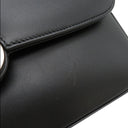 グッチ GUCCI ダブルGプレート 739721 ブラック レザー 2WAYバッグ シルバー金具 黒 ショルダー クラッチ