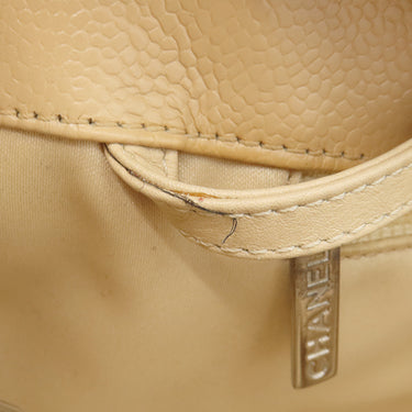 シャネル CHANEL マトラッセ GST トートバッグ A50995 ベージュ キャビアスキン トートバッグ シルバー金具 ココマーク チェーンショルダー