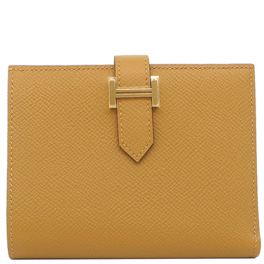 エルメス HERMES ベアンコンパクト セサミ ヴォーエプソン 二つ折り財布 ゴールド金具 新品 未使用 茶