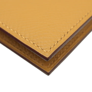 エルメス HERMES ベアンコンパクト セサミ ヴォーエプソン 二つ折り財布 ゴールド金具 新品 未使用 茶