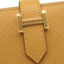 エルメス HERMES ベアンコンパクト セサミ ヴォーエプソン 二つ折り財布 ゴールド金具 新品 未使用 茶