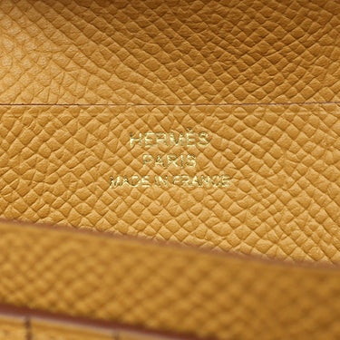 エルメス HERMES ベアンコンパクト セサミ ヴォーエプソン 二つ折り財布 ゴールド金具 新品 未使用 茶