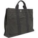 エルメス HERMES エールライントート MM グレー キャンバス トートバッグ シルバー金具 鍵・カデナ欠品