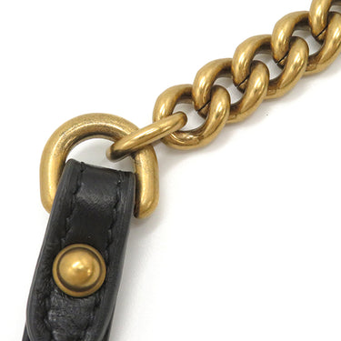 グッチ GUCCI GGマーモント スモール 777263 ブラック レザー ショルダーバッグ ヴィンテージ金具 黒 チェーンショルダー