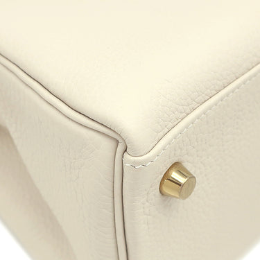 エルメス HERMES ケリー28 内縫い クレ トゴ 2WAYバッグ ゴールド金具 オフホワイト ショルダー