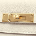 エルメス HERMES ケリー28 内縫い クレ トゴ 2WAYバッグ ゴールド金具 オフホワイト ショルダー