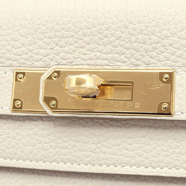 エルメス HERMES ケリー28 内縫い クレ トゴ 2WAYバッグ ゴールド金具 オフホワイト ショルダー