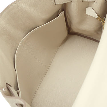 エルメス HERMES ケリー28 内縫い クレ トゴ 2WAYバッグ ゴールド金具 オフホワイト ショルダー