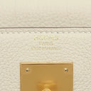 エルメス HERMES ケリー28 内縫い クレ トゴ 2WAYバッグ ゴールド金具 オフホワイト ショルダー