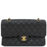 シャネル CHANEL マトラッセ 25 フラップバッグ A01112 ブラック キャビアスキン ショルダーバッグ ゴールド金具 黒 ダブルフラップ ダブルチェーン Wチェーン